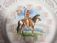 1911 Calendar Plate Native American Indian Advertising Hartford, Conn