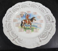 1911 Calendar Plate Native American Indian Advertising Hartford, Conn